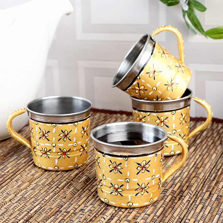 KAUSHALAM  TEA CUPS SET OF 4 KAUSHALAM  TEA CUPS SET OF 4