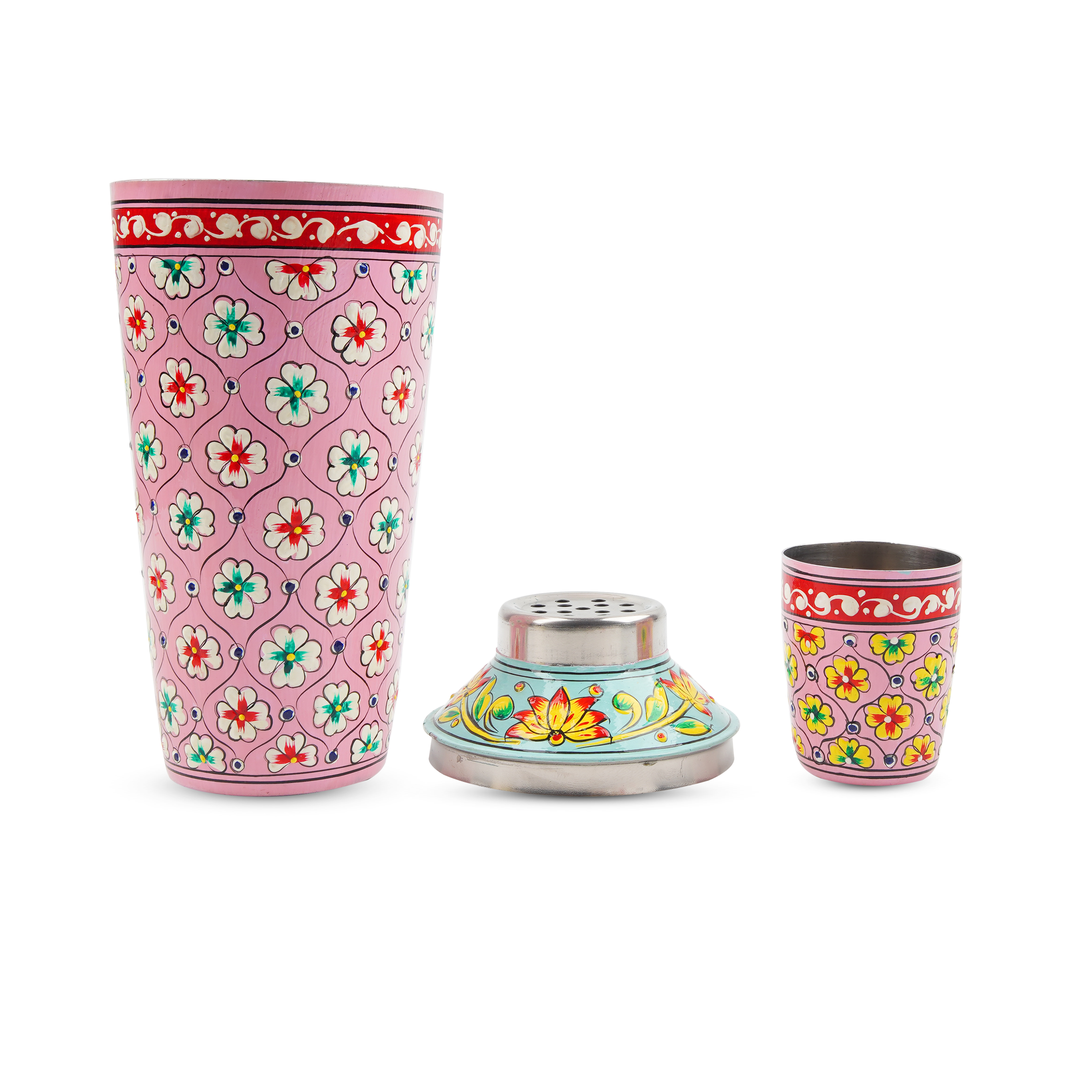 Hand Painted Cocktail Shaker : Cosmopolitan