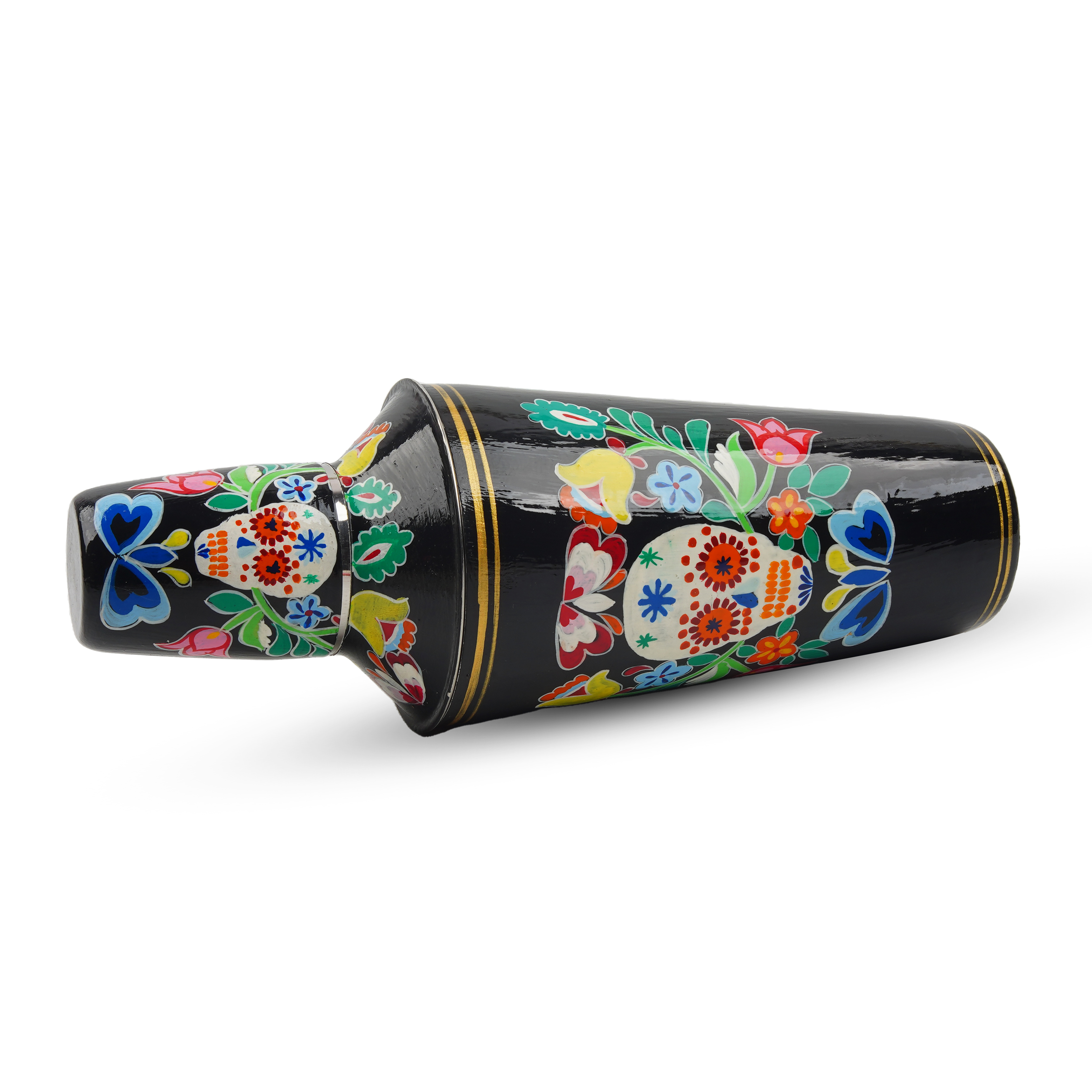 Hand Painted Cocktail Shaker : Skull