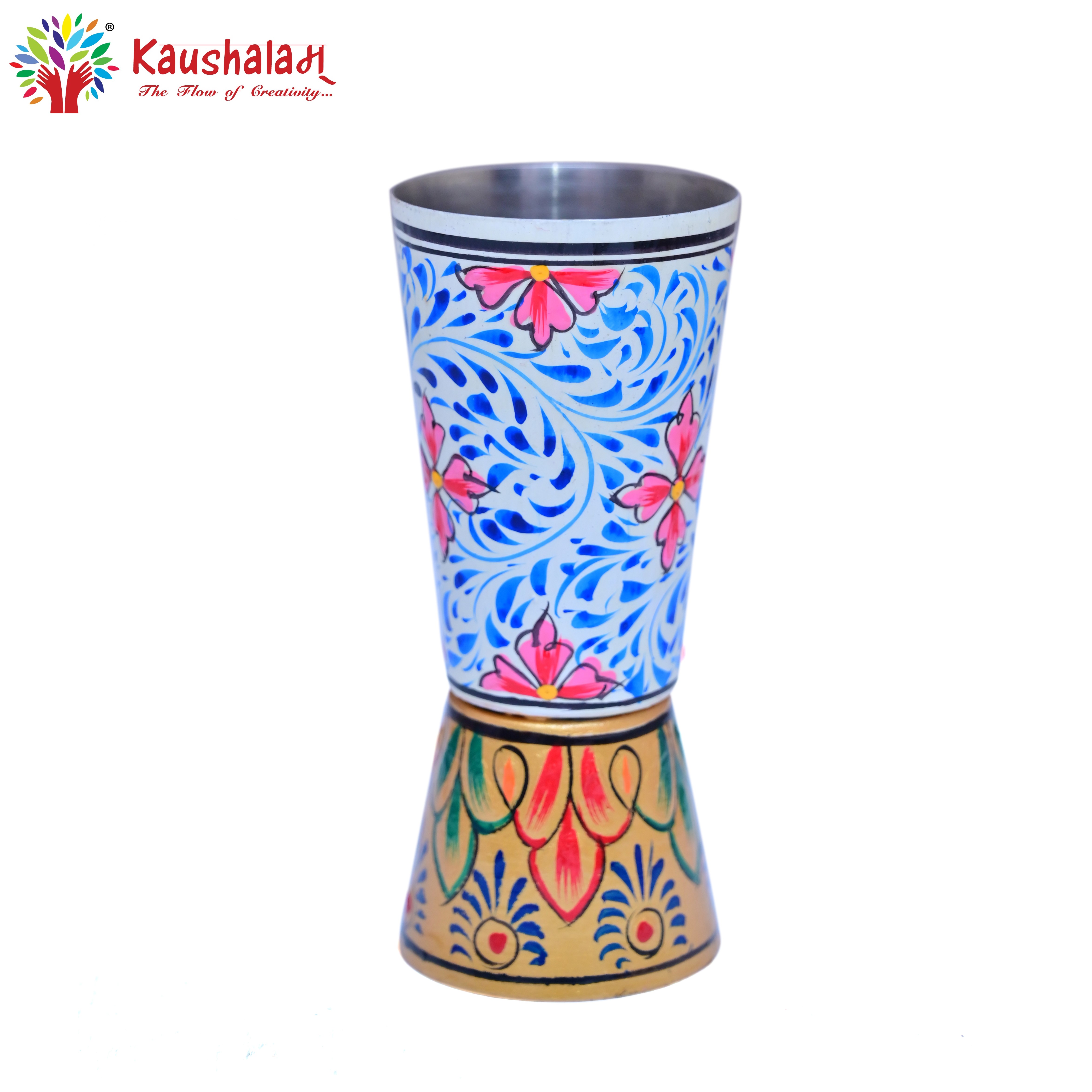 Hand Painted Jigger: Sprit Measure, Peg Measure: Set 5 Mix Color Pegs