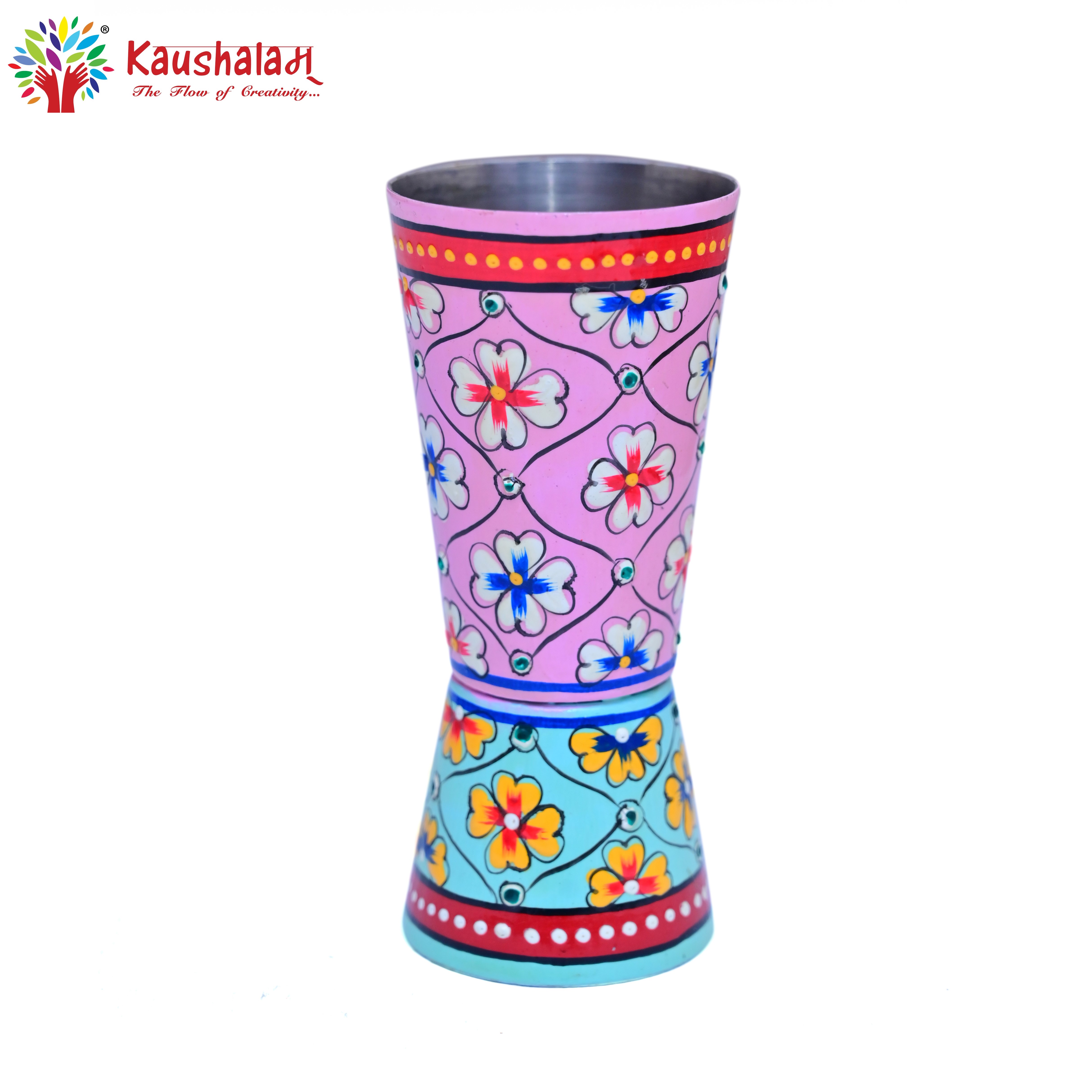 Hand Painted Jigger: Sprit Measure, Peg Measure: Set 5 Mix Color Pegs