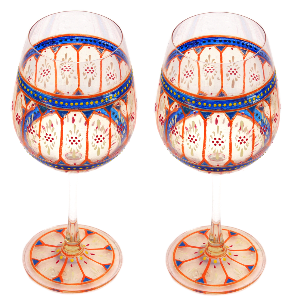 Hand Painted Wine Glass 600 ml
