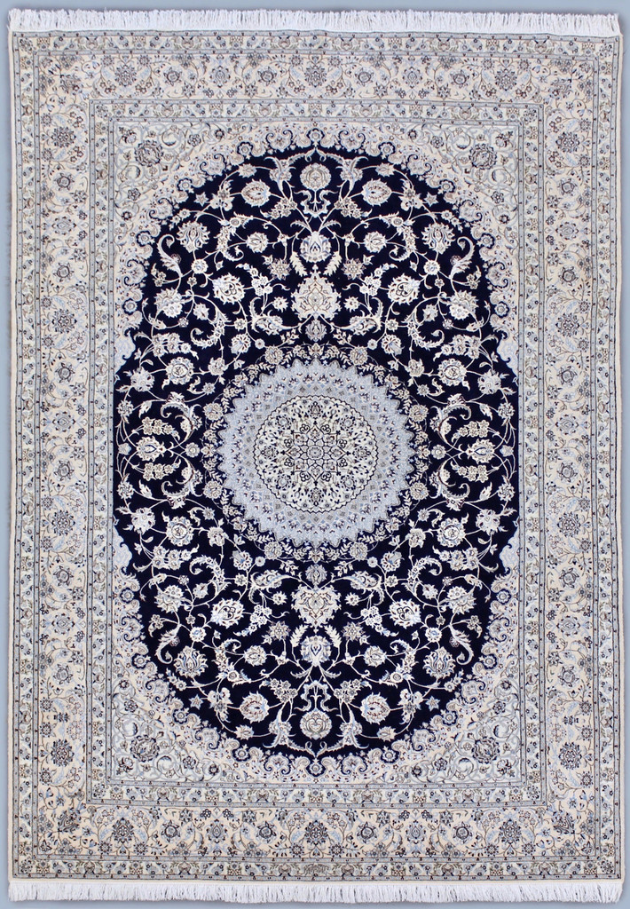 Nain Fine 6la Blue Persian Rug (Ref 115) 300x200cm