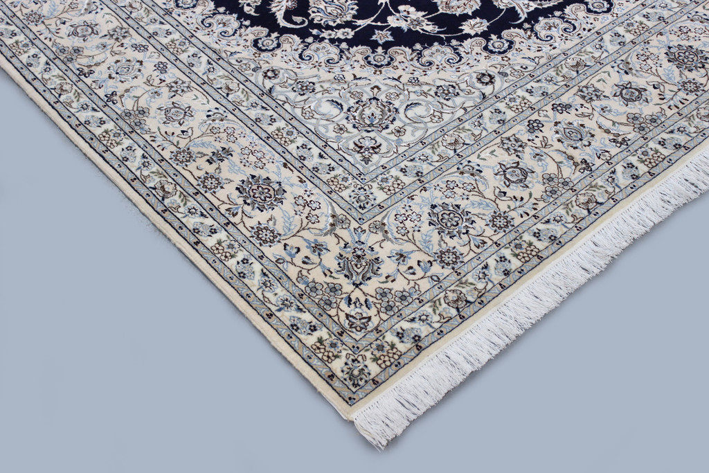 Nain Fine 6la Blue Persian Rug (Ref 115) 300x200cm