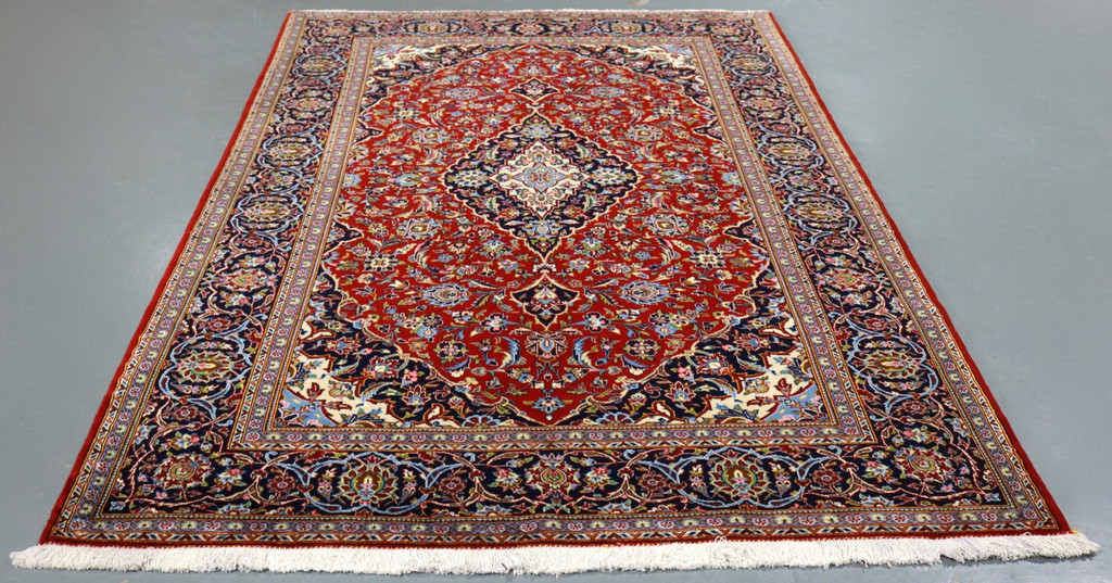 Kork Wool Kashan Persian Rug (Ref 11) 220x145cm