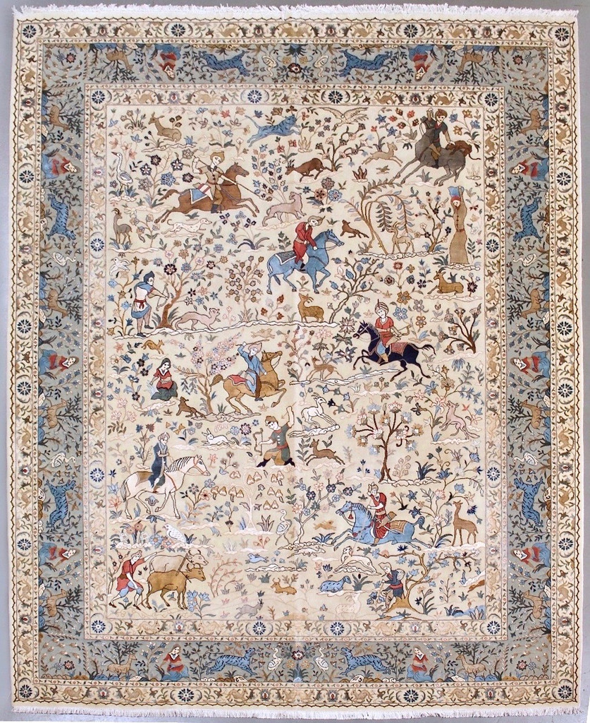 Hunting Design Fine Agra Persian Rug (Ref 12) 300x240cm