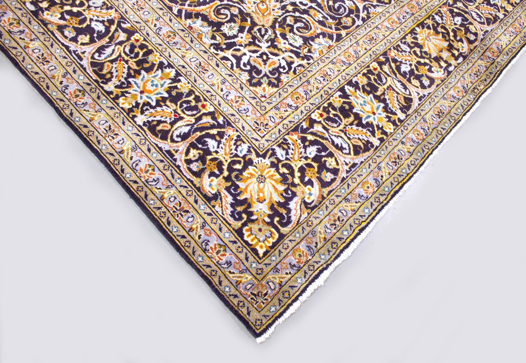 Kashan Blue Vintage Persian Rug (Ref 19) 375x265cm