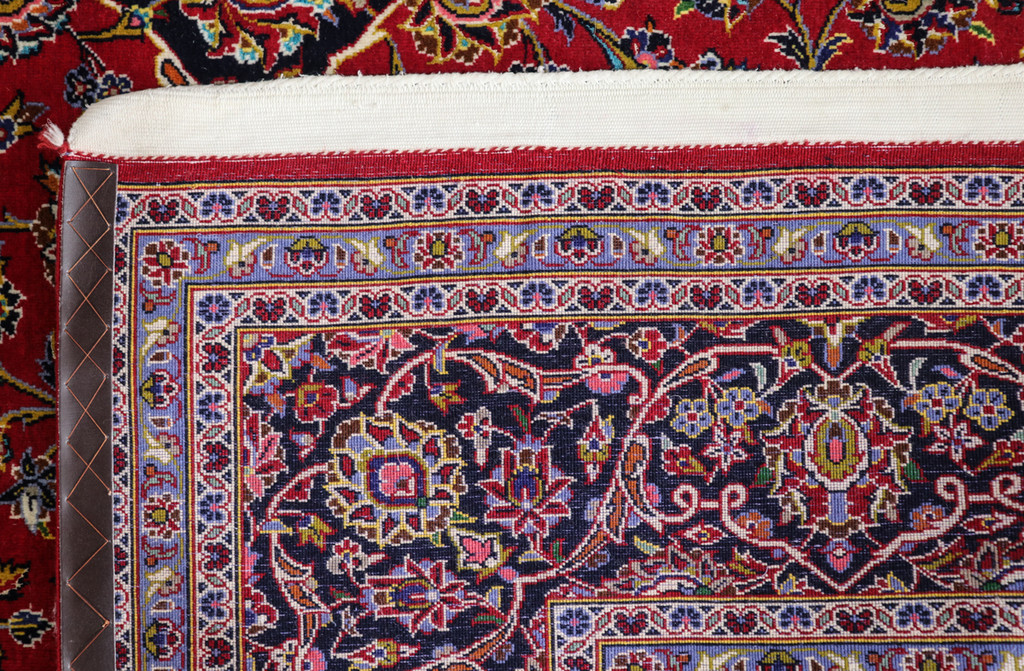 Kashan Lambswool & Silk Fine Persian Rug (Ref 25) 345x255cm