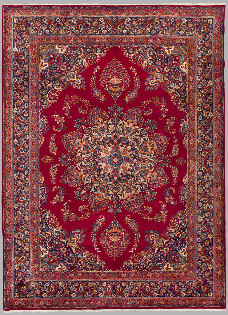 Fine Open Field Mashad Persian Rug (Ref 9) 400x285cm