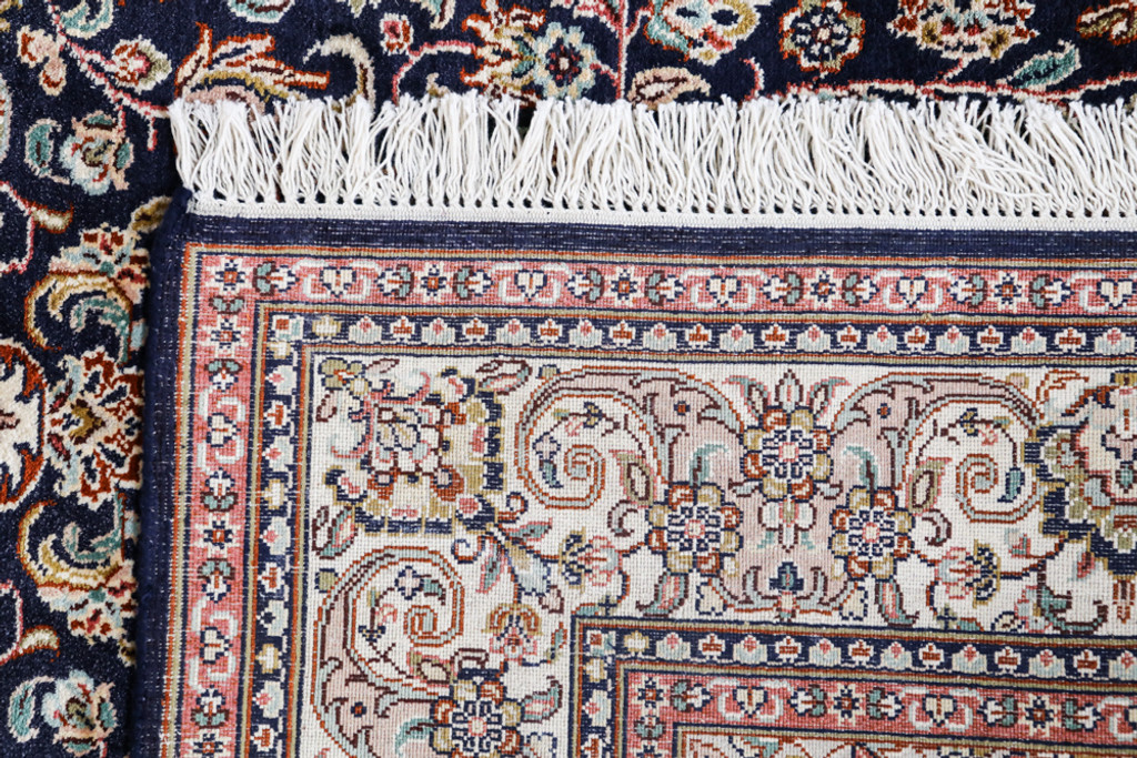 Kashmir Pure Silk Blue Rug (Ref 936) 186x128cm