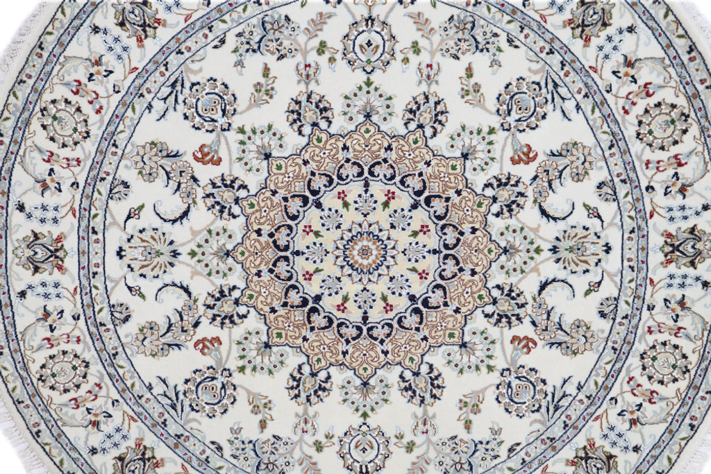 Nain Fine Round Jaipur Persian Rug (Ref 9738) 174cm Diameter