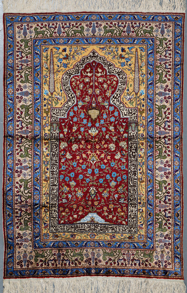 Fine Vintage Turkish Silk Kayseri Rug (Ref 617) 153x105cm