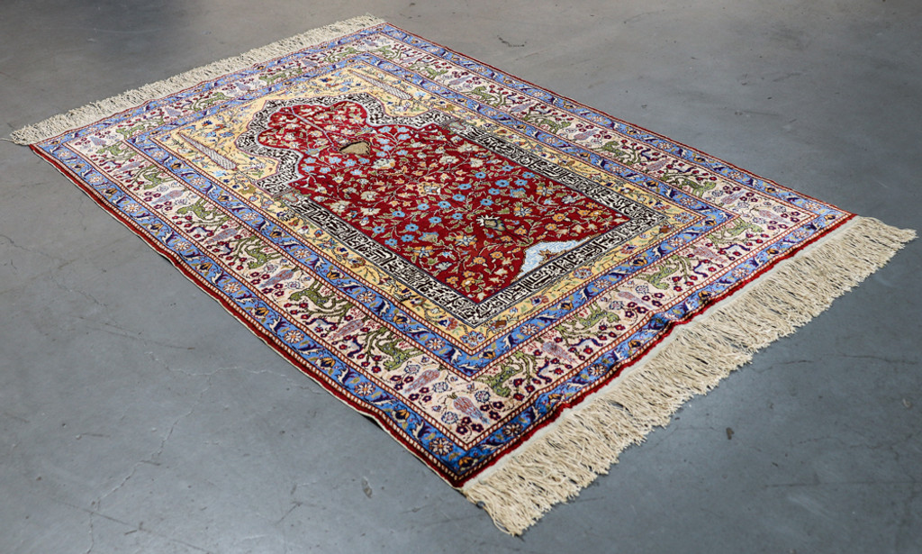 Fine Vintage Turkish Silk Kayseri Rug (Ref 617) 153x105cm