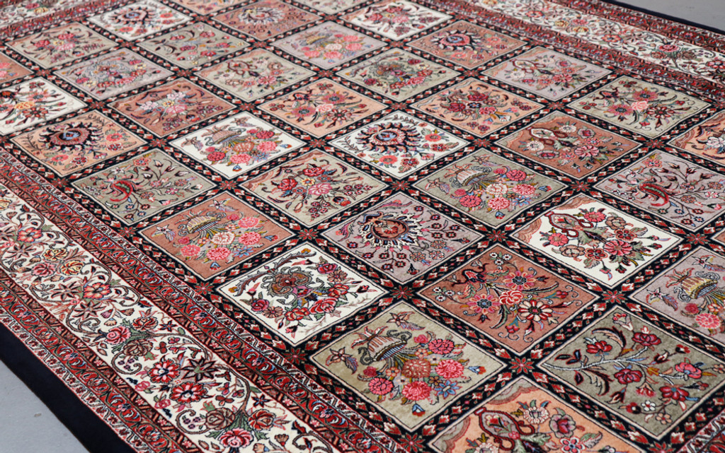 Bidjar Fine Wool & Silk Inlay Persian Rug (Ref 214) 310x205cm