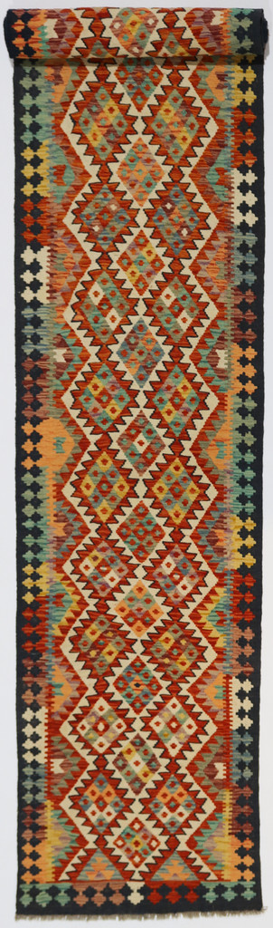 Veg Dye Afghan Kilim Runner (Ref 1380) 406x81cm