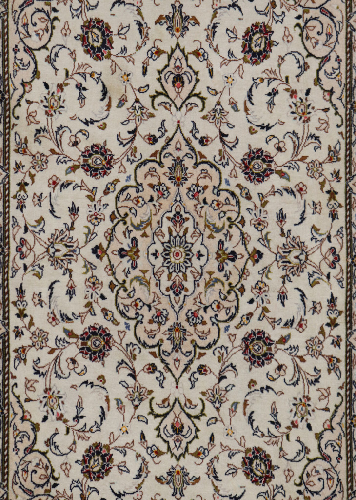 Kashan Fine Silk Inlay Pistachio Persian Rug (Ref 287) 225x140cm