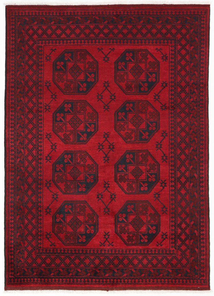  Afghan Elephants Foot Bokhara Tribal Rug (Ref 268) 201x150cm