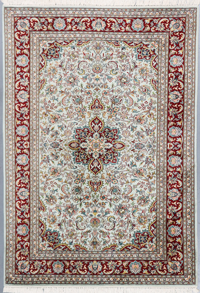  Kashmir Pure Silk Rug (Ref 3334) 188x122cm