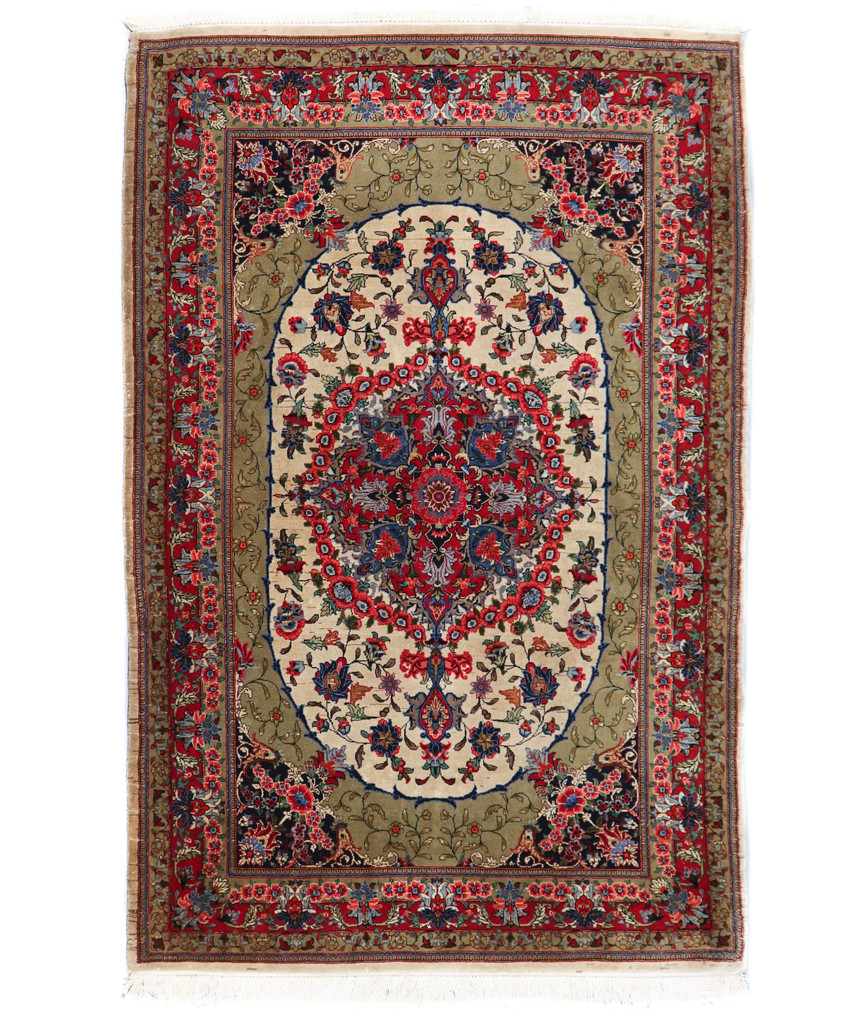 Bidjar Fine Vintage Floral Persian Rug (Ref 530) 163x106cm