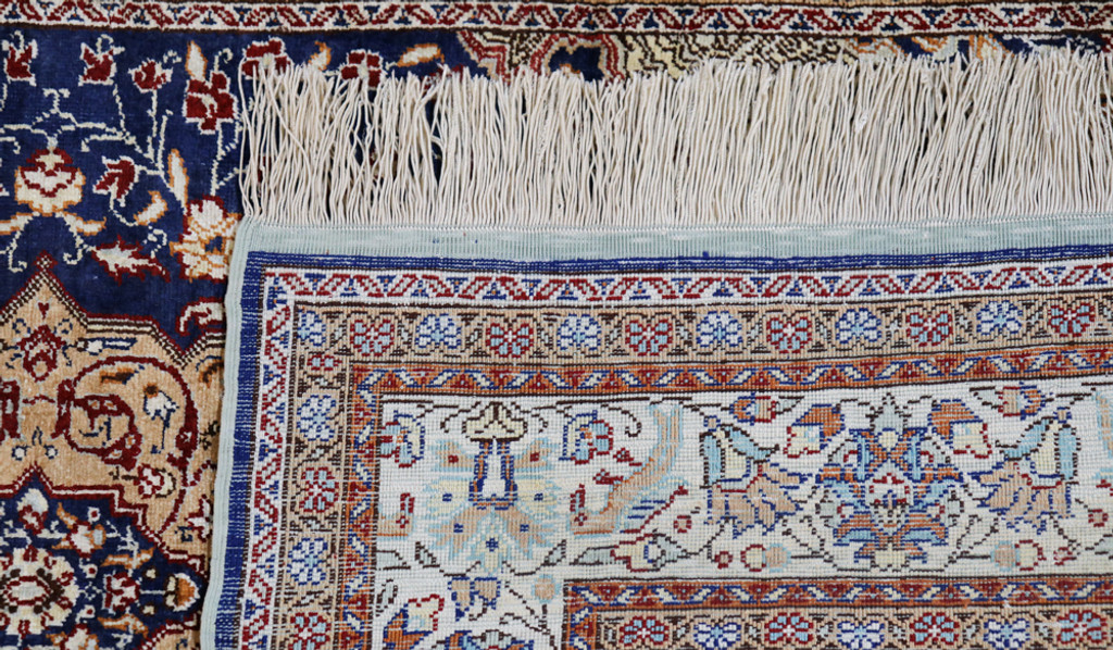 Kayseri Fine Full Silk Vintage Rug (Ref 5001) 130x83cm
