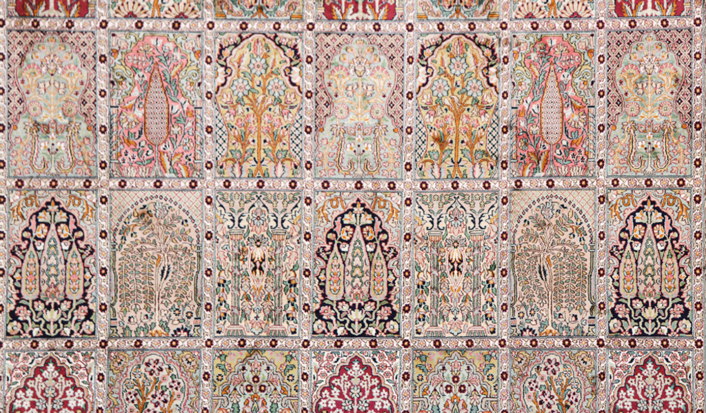 Kashmir  Fine Pure Silk Rug (Ref 2021) 303x239cm