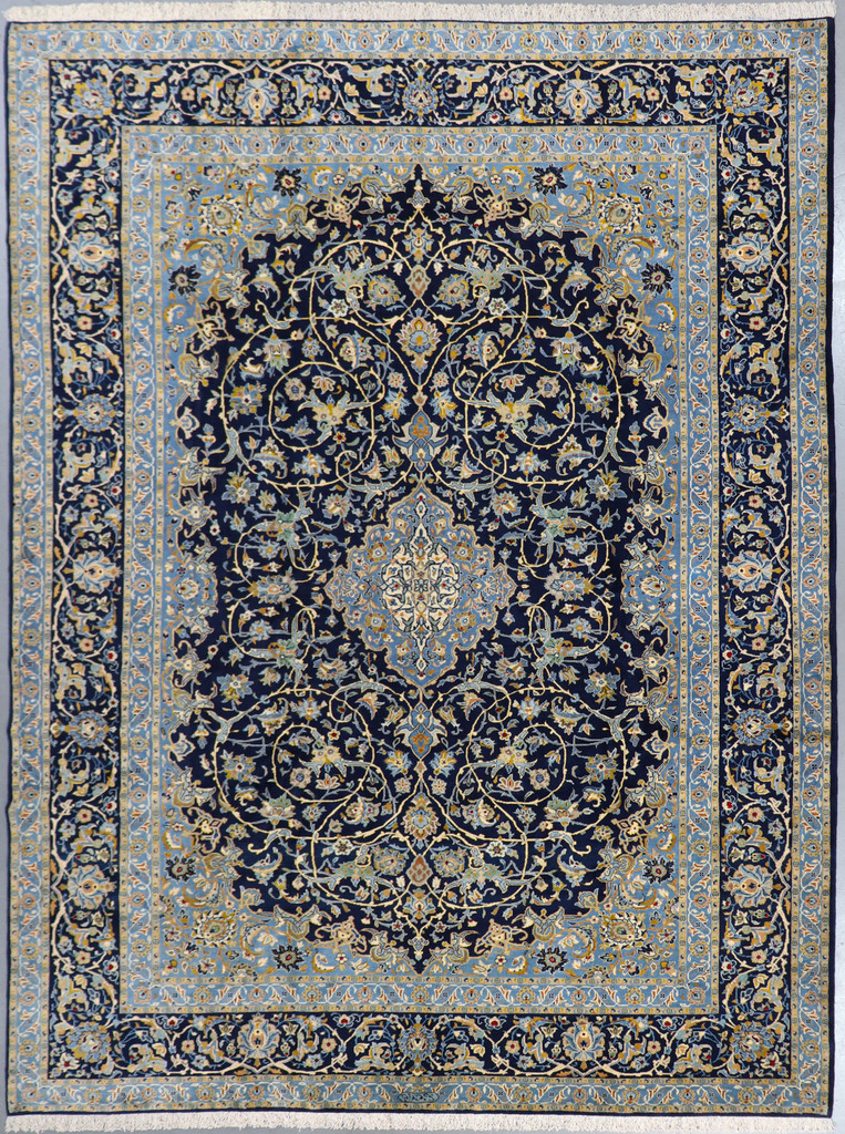 Kashan Navy Vintage Persian Rug (Ref 713) 360x260cm