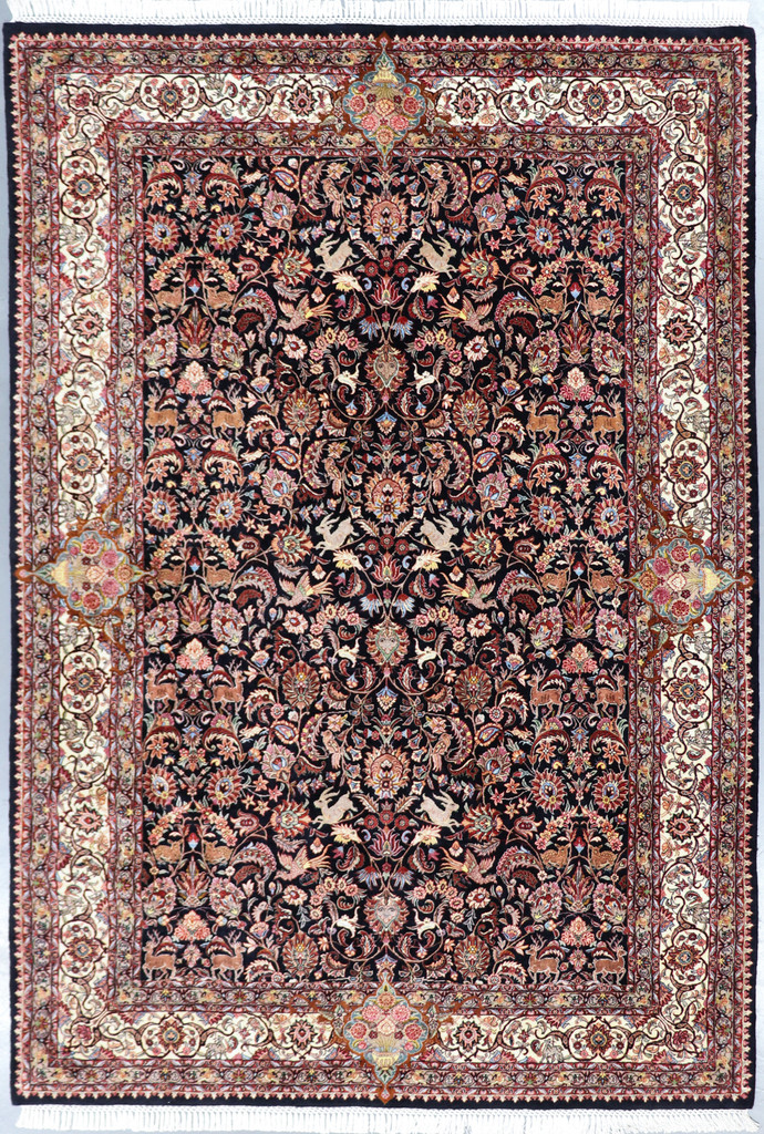 Bidjar Fine Wool & Silk Inlay Persian Rug (Ref 35) 315x205cm