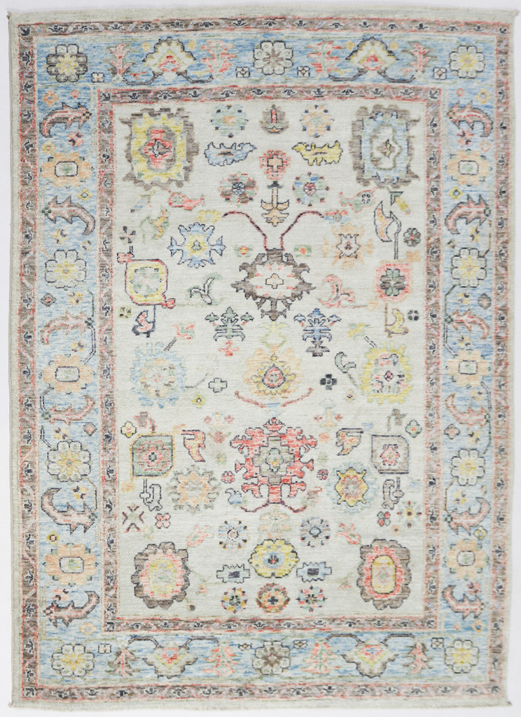 Chobi Oushak Pastel Veg Dye Rug (Ref 1428) 271x188cm