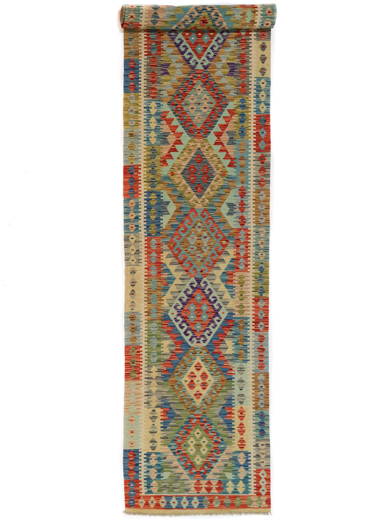 Veg Dye Afghan Kilim Runner (Ref 1381) 452x83cm