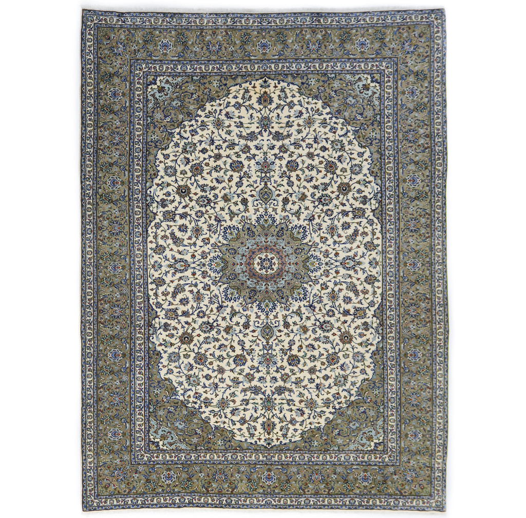 Kashan Pistachio Persian Rug (Ref 100092) 341x260cm