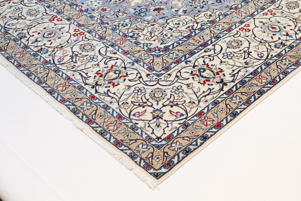 Nain Fine Wool & Silk Inlay 9la Persian Rug (Ref 7156b) 432x301cm