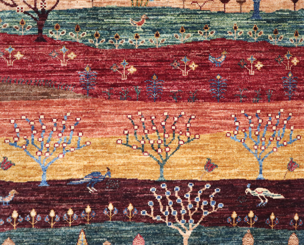 Khorjin Chobi Pictorial Fine Veg Dye Rug (Ref 1010) 124x85 cm