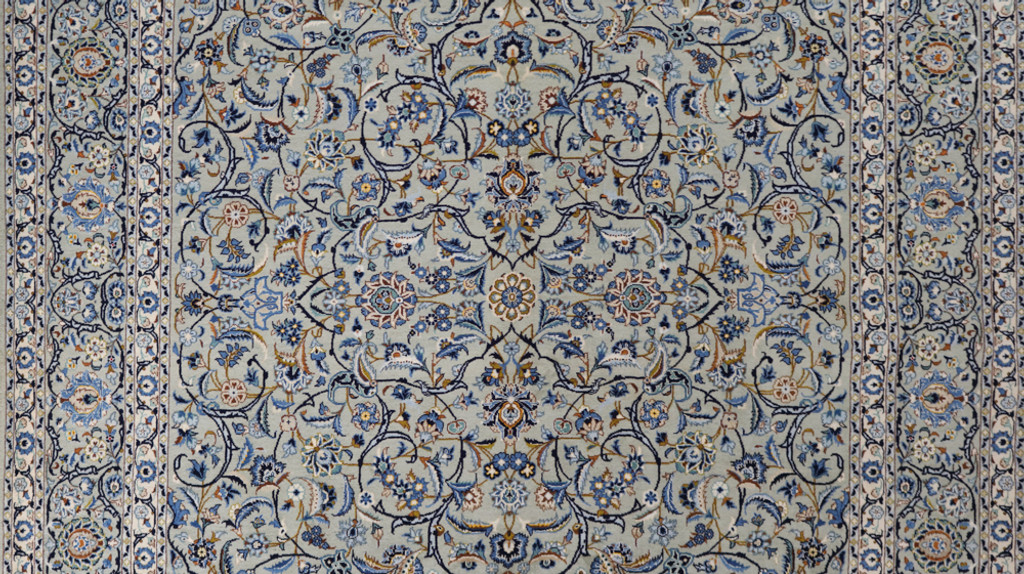 Kashan Fine Pistachio Persian Rug (Ref 3) 390x280cm