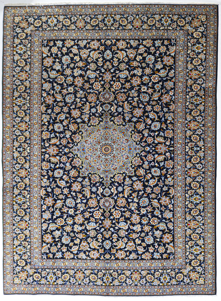 Kashan Classic Navy Vintage Persian Rug (Ref 176) 430x310cm