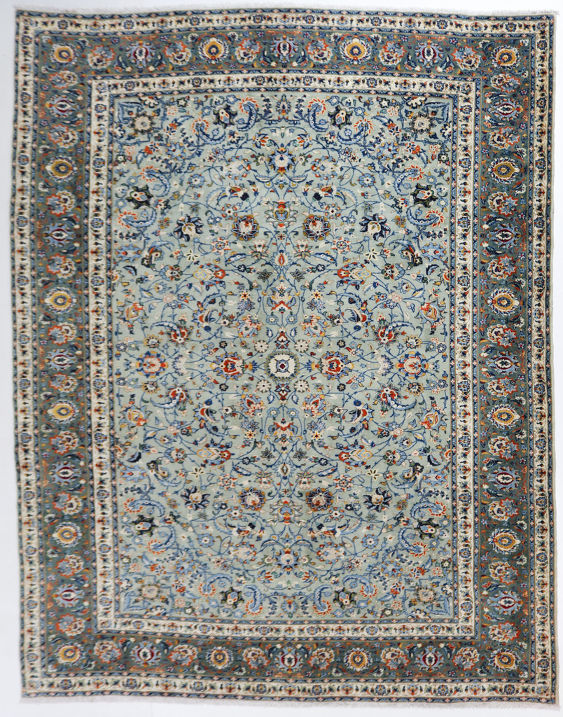 Kashan Fine Pistachio Persian Rug (Ref 12a) 395x299cm