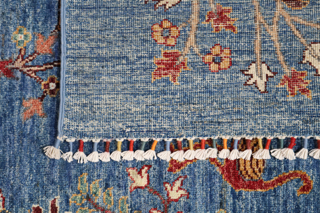 Pictorial Suzani Khorjin Fine Veg Dye Rug (Ref 114) 303x203cm