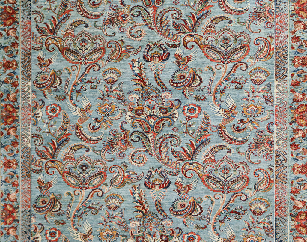  Suzani Khorjin Pictorial Fine Veg Dye Rug (Ref 108) 290x251cm