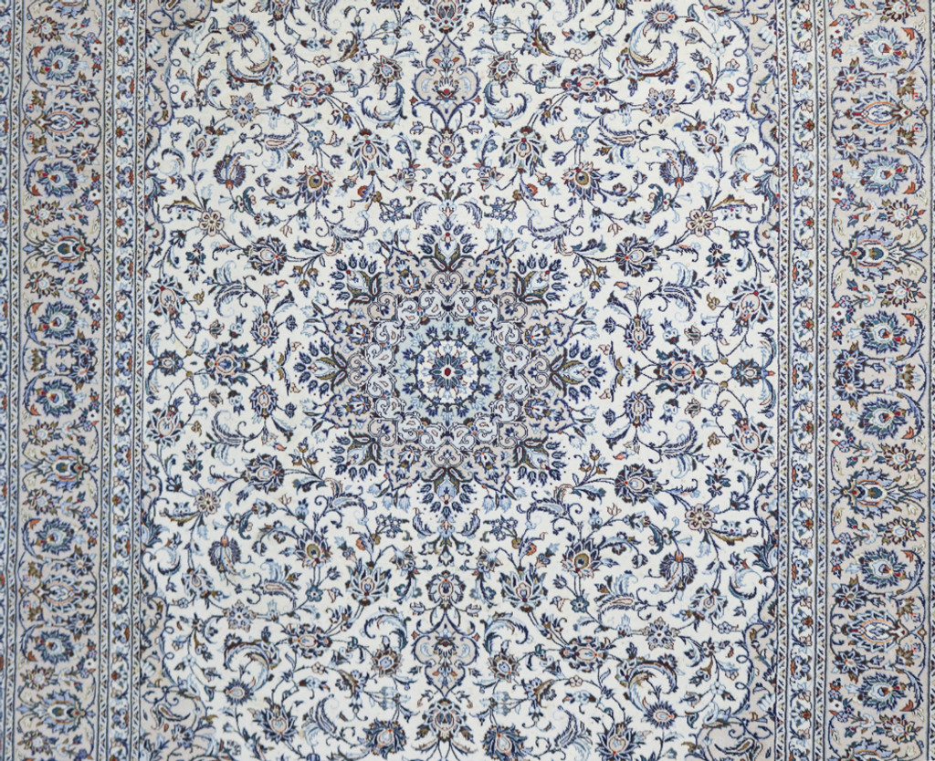  Kashan Ivory Persian Rug (Ref 217) 364x289cm