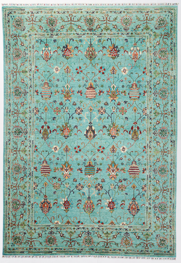 Suzani Khorjin Pictorial Fine Veg Dye Rug (Ref 3007) 386x266cm