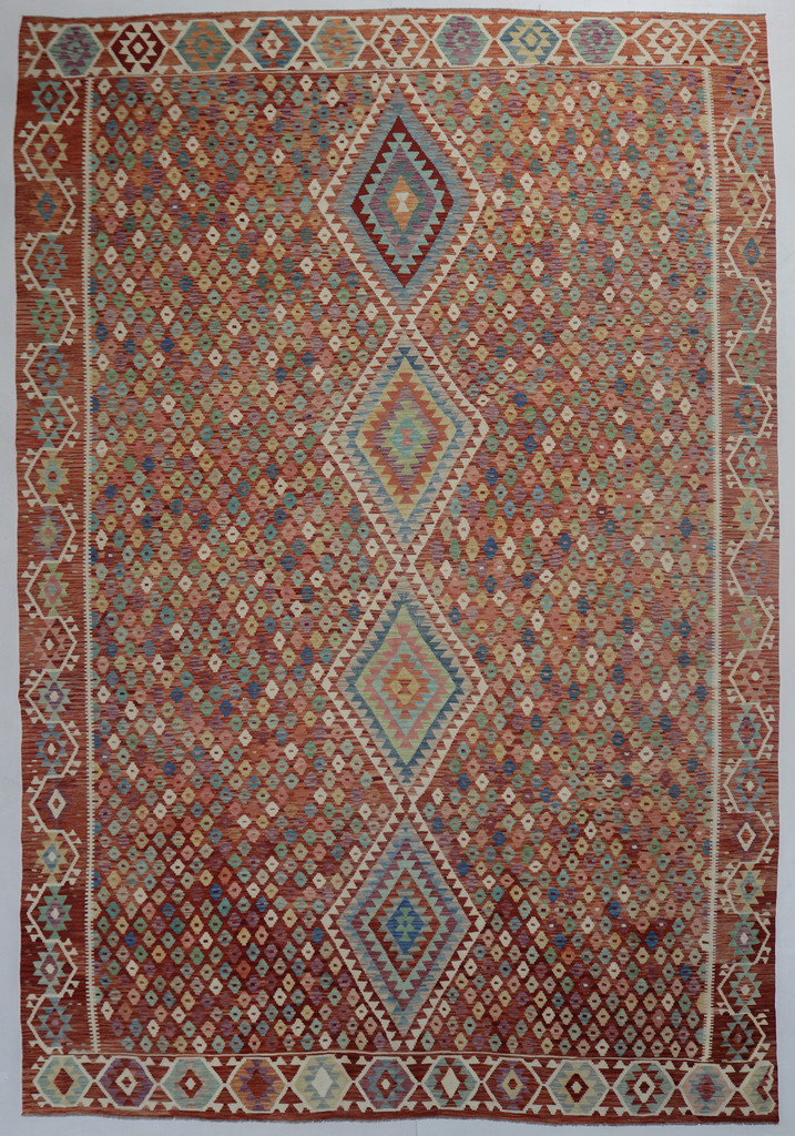 Afghan Oversize Veg Dye Kilim Rug (Ref 3068) 493x309cm