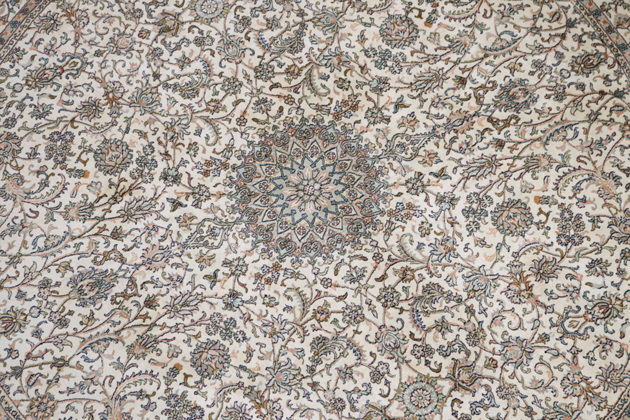 Kashmir Circular Pure Silk Round Rug (Ref 156) 270x270cm - Persian Rug Co.