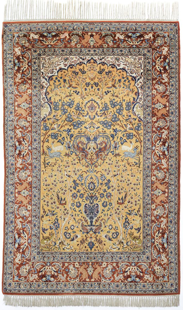 Isfahan Fine Vintage c1950 Persian Rug (Ref 1144) 240x156cm - Persian ...