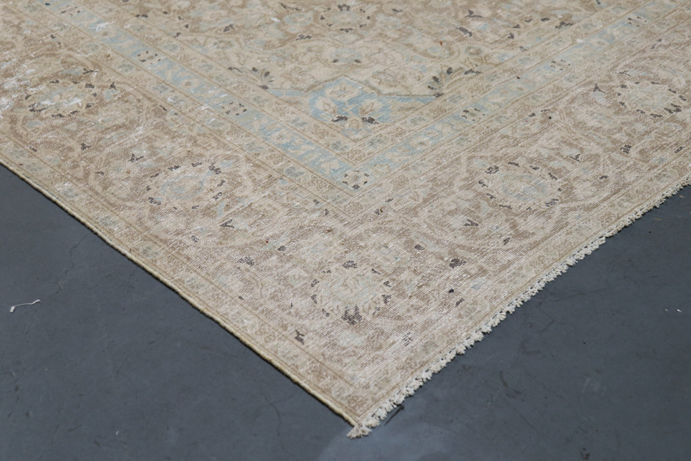 Kerman Vintage Zero Pile Persian Rug (Ref 701) 394x272cm Persian Rug Co.