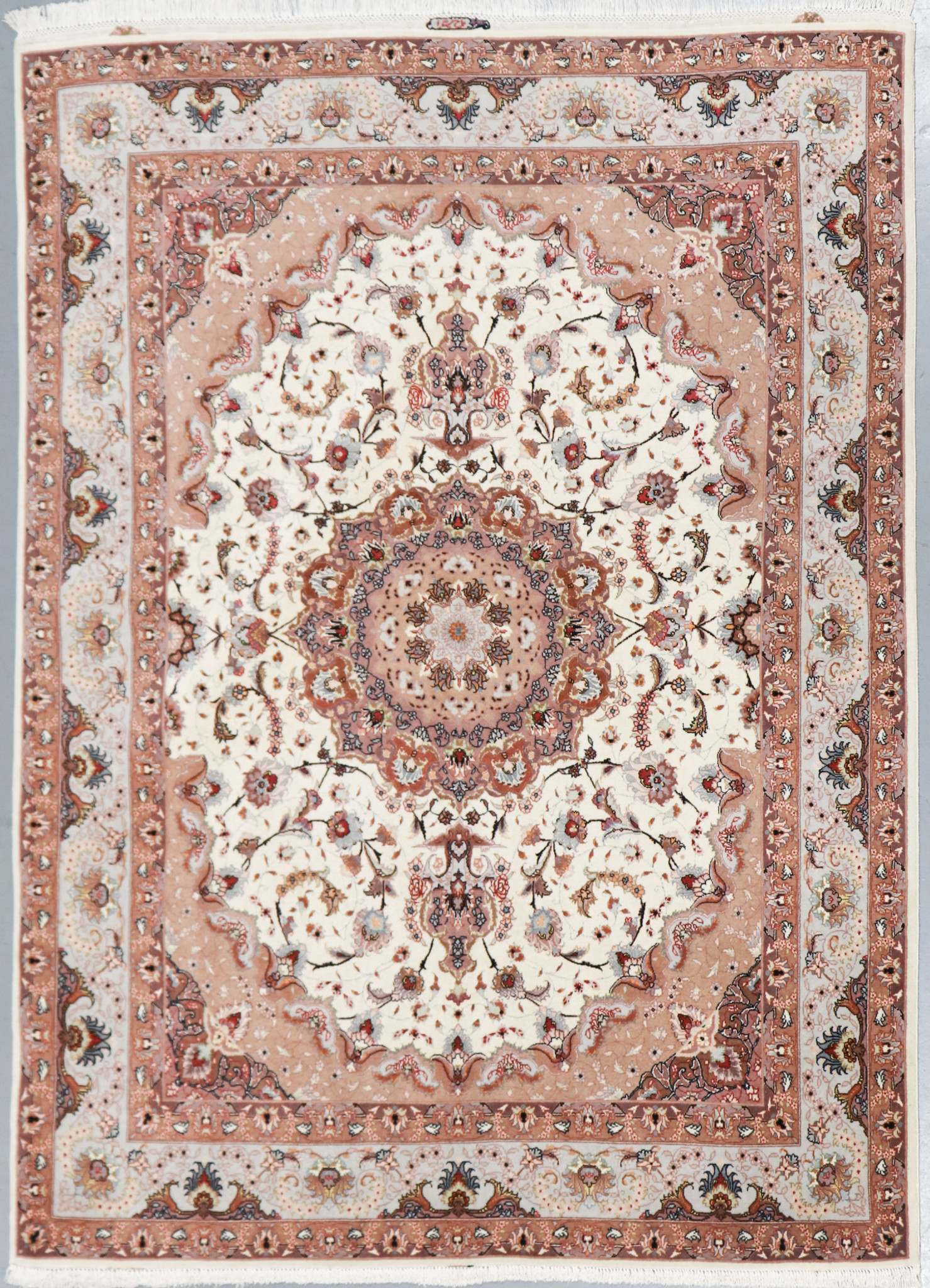 50 Raj 4x3 Tabriz Persian Rugs, Silk Tabriz Persian Carpet