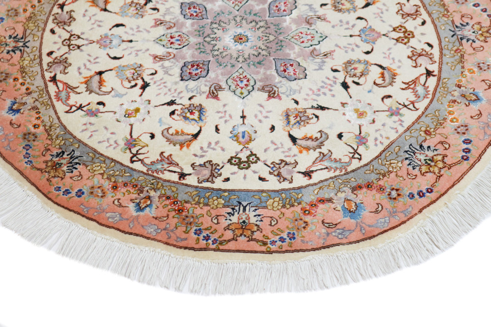 Tabriz Circular Fine 40 Raj Round Persian Rug (Ref 421) 100x100cm