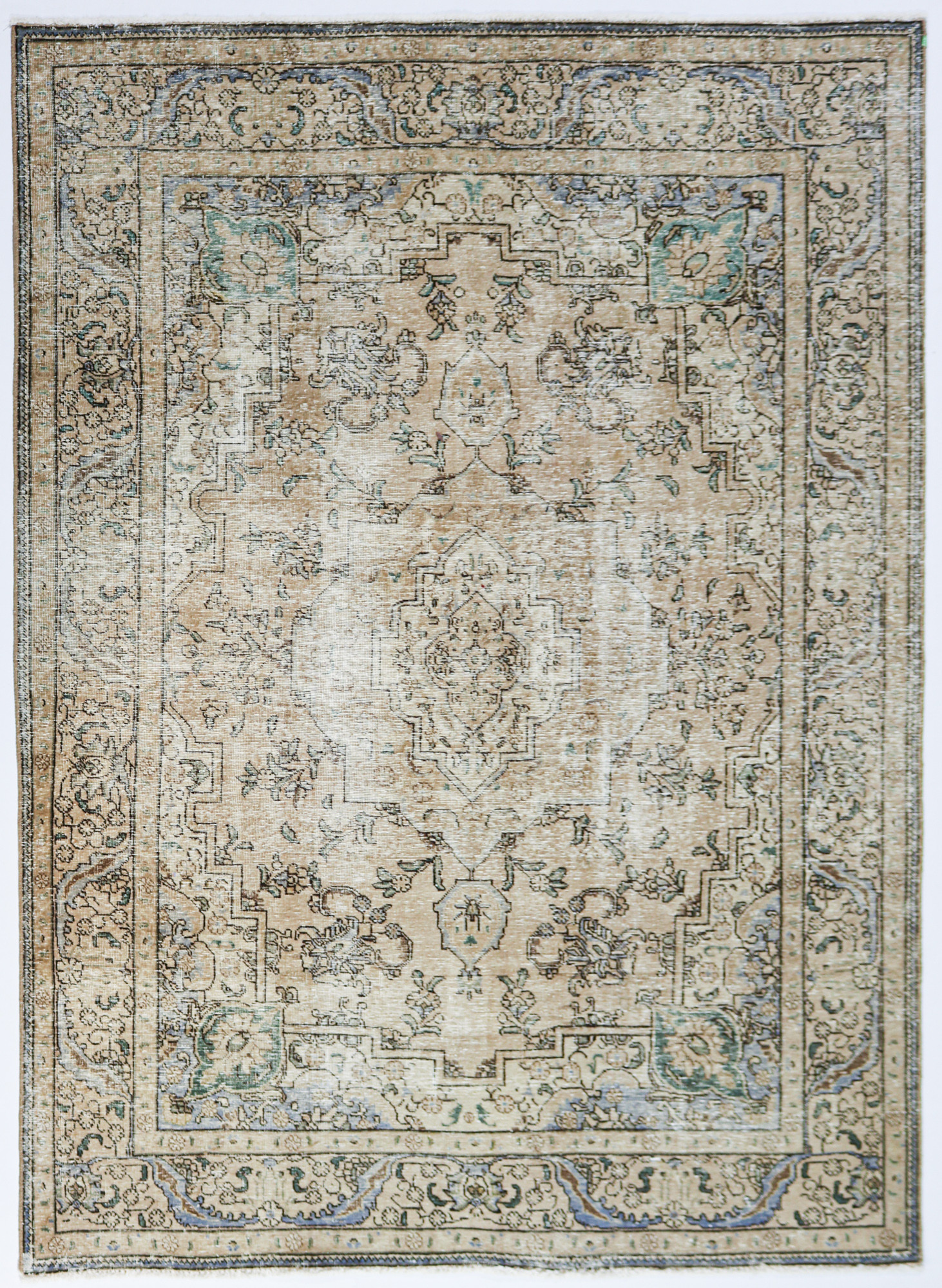 Zero Pile Tabriz Vintage Persian Rug (Ref 100872) 280x200cm Persian Rug Co.