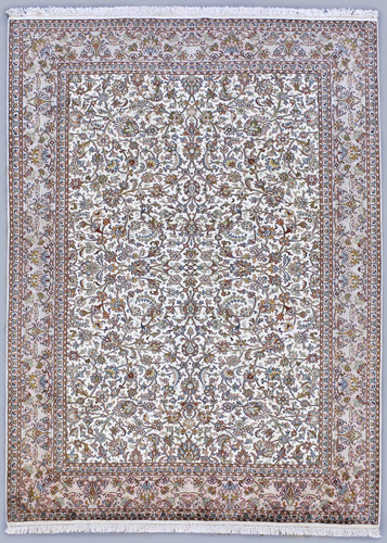 Kashmir Open-Field Pure Silk Rug (Ref 85944) 252x169cm