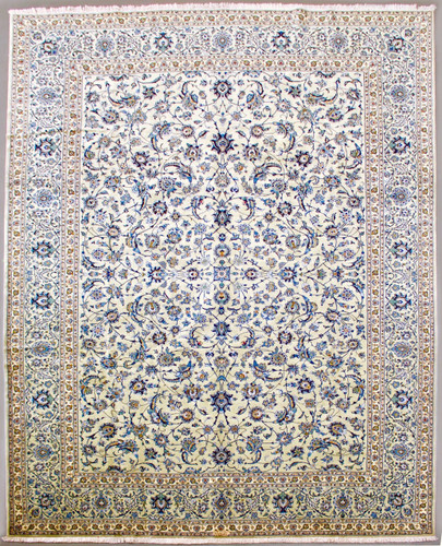 Pistachio Kashan Fine Persian Rug (Ref 90) 425x300cm