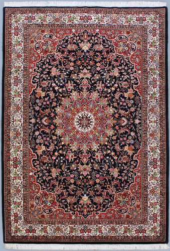 Bidjar Fine Wool & Silk Inlay Persian Rug (Ref 81) 300x205cm