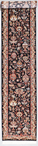 Kashmar  Black Persian Runner (Ref 385) 405x80cm